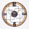 ESTHETI home Roloi Toixou Metalliko/Xulino Mavro/Fusiko/Xruso F60x4.5cm 753-10022